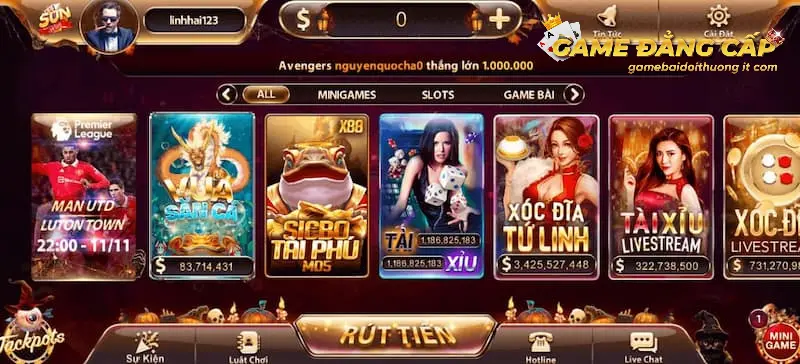 Cổng game sunwin được rất nhiều người săn đón