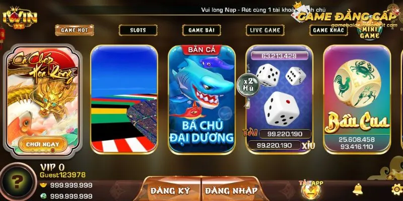 Kho game đẳng cấp chỉ có tại iwin 